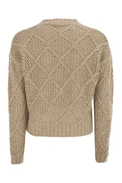 Max Mara Studio Ellade Sweater Beige In Brown