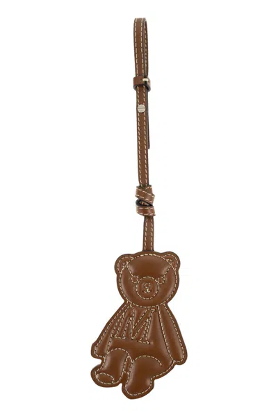 Max Mara Mxalacca - Leather Keyring With Bear Charm