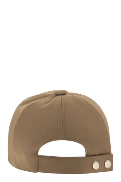 Max Mara Maxmara Mxaribaldo Water Repellent Gabardine Baseball Cap In Neutral