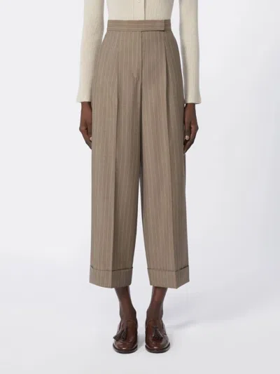 Max Mara Mxmmanetta Trouser Hazelnut In Brown