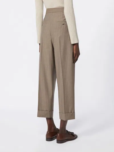 Max Mara Mxmmanetta Trouser Hazelnut In Brown