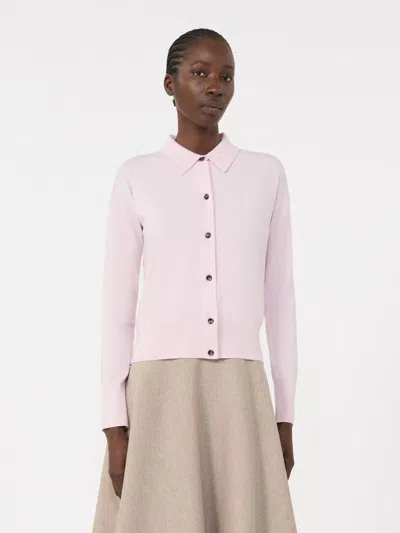 Max Mara Wool Blend Cardigan In Pink