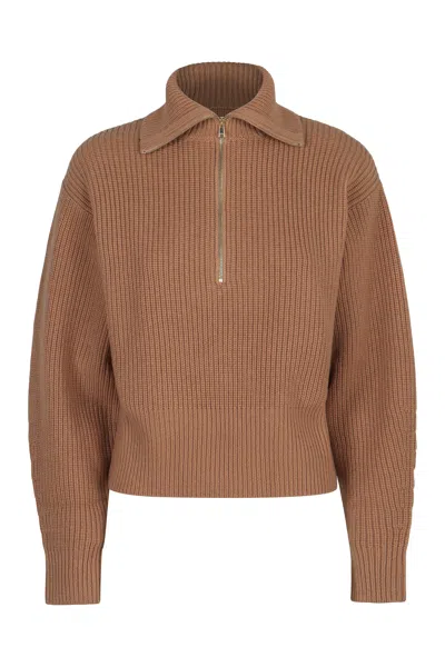 Max Mara Nadar Sweater In Wool And Cashmere In Brown