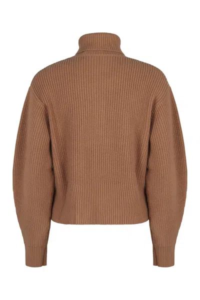 Max Mara Nadar Sweater In Wool And Cashmere In Brown