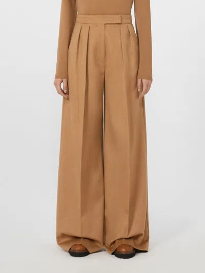 Max Mara Ori Trousers In Brown
