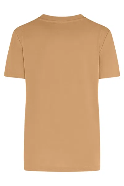 Max Mara Papaia Cotton Crew-neck T-shirt In Nude