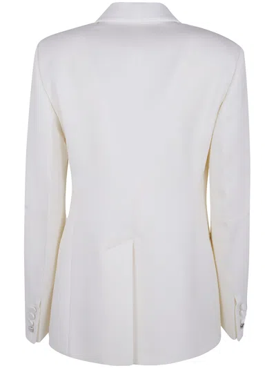 Max Mara Satin-trimmed Virgin Wool Gabardine Blazer