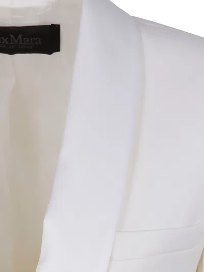 Max Mara Satin-trimmed Virgin Wool Gabardine Blazer