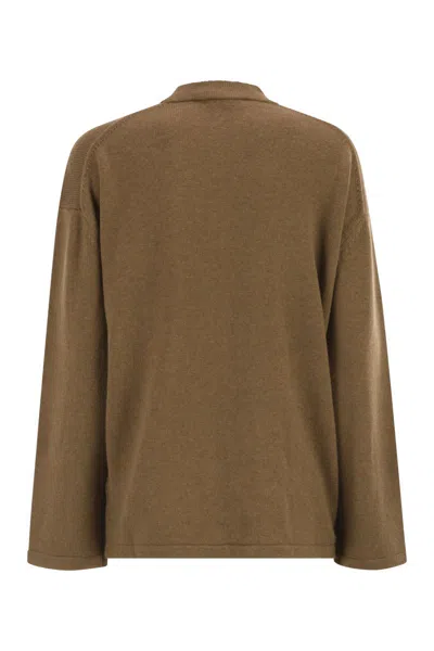 Max Mara Pisano - Wool And Cashmere Knit Jumper In Brown
