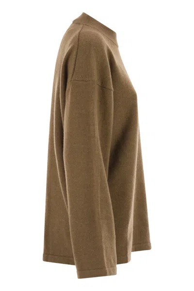 Max Mara Pisano - Wool And Cashmere Knit Jumper In Brown