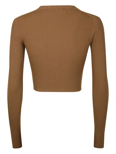 Max Mara Arcella123 Basic Sweater In Brown