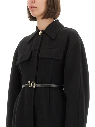 Sportmax Max Mara  Oil Coat In Black