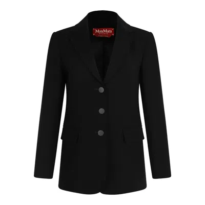 Max Mara Three-button Tailored Jacket In Black