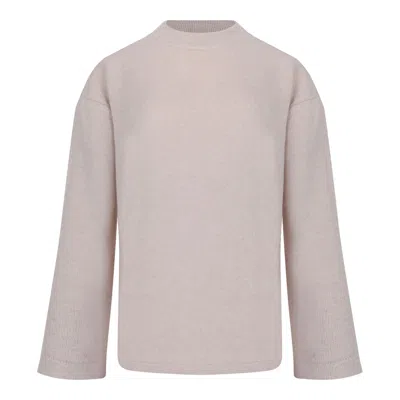 Max Mara Studio Beige Wool-cashmere Sweater In Neutral