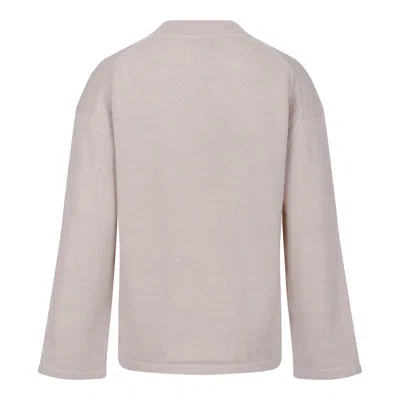 Max Mara Studio Beige Wool-cashmere Sweater In Neutral