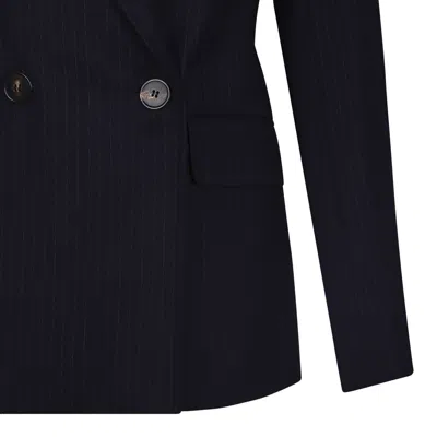 Max Mara Studio Blue Virgin Wool Jacket In Blue