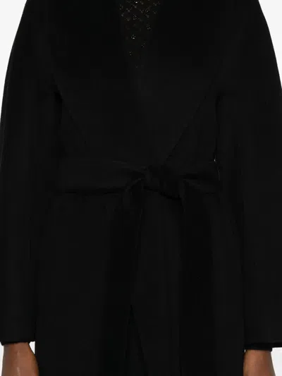 Max Mara Belted Trench Coat In Black