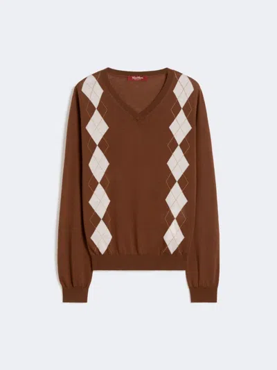 Max Mara Studio Mstdentice Top Chocolate In Brown
