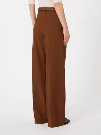 Max Mara Studio Mstbacio Trouser Chocolate In Brown
