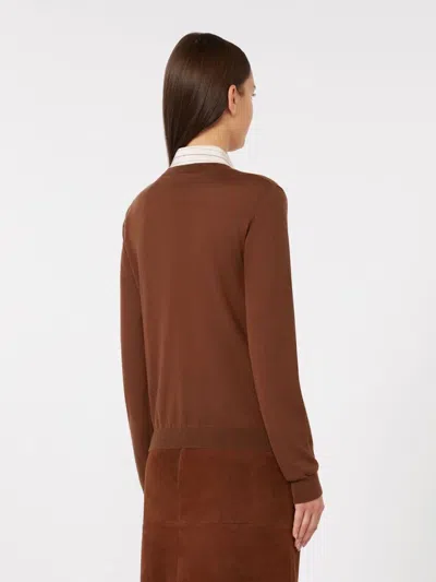 Max Mara Studio Mstdentice Top Chocolate In Brown