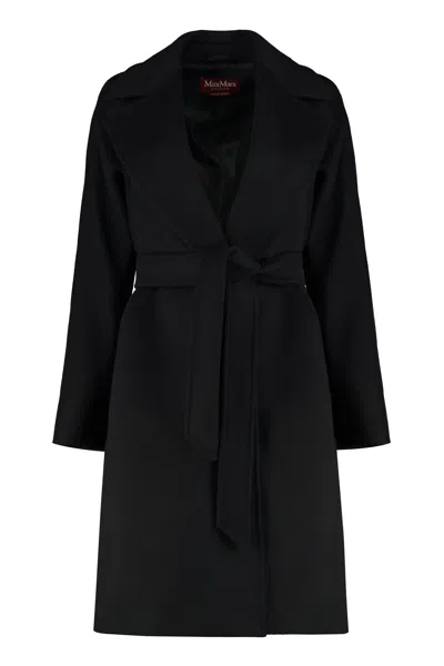 Max Mara Waist Belted Long Length Lapels Pockets