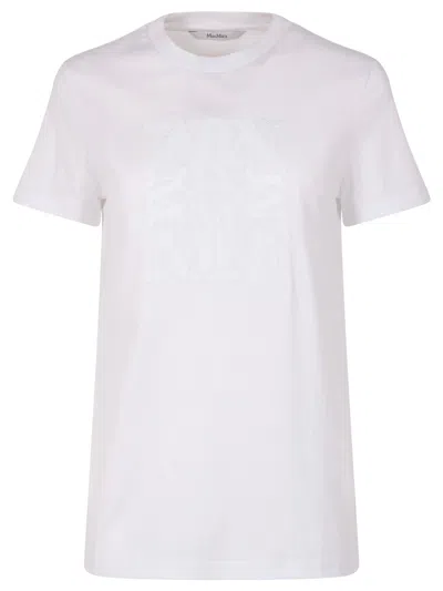 Max Mara T-shirt With Logo Patch In Multi