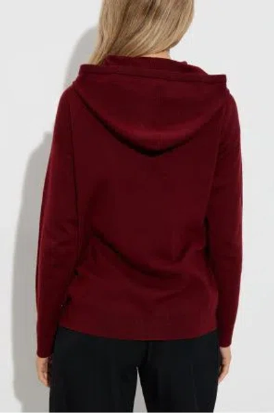 Max Mara Maxmara Taddeo Sweatshirt In Wool Yarn In Burgundy