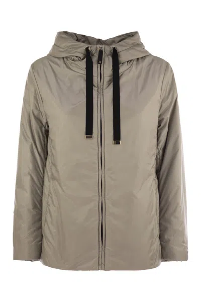 Max Mara The Cube Green Hooded Jacket With A Zip Front By The Cube In Gray