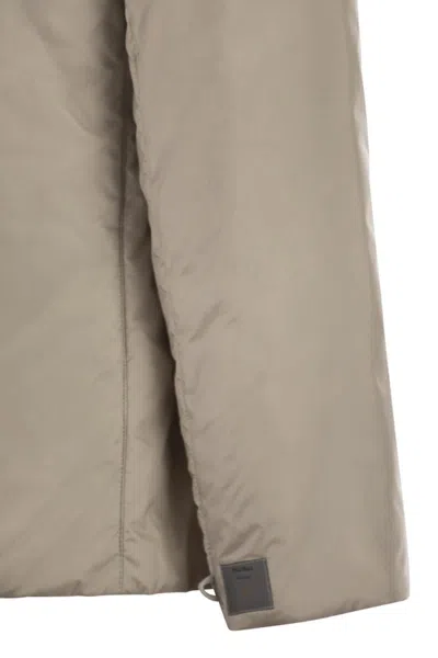 Max Mara The Cube Green Hooded Jacket With A Zip Front By The Cube In Gray