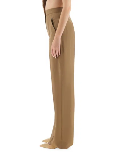 Max Mara Wide Pants Fernet In Brown