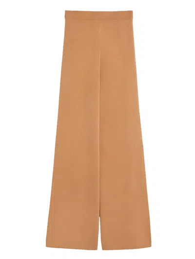 Max Mara Wool And Cashmere Trousers In Neutral
