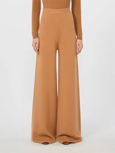 Max Mara Wool And Cashmere Trousers In Neutral