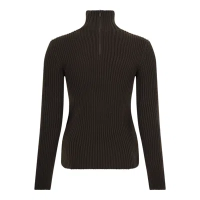 Max Mara Wool-cashmere Verde Muschio Sweater In Black