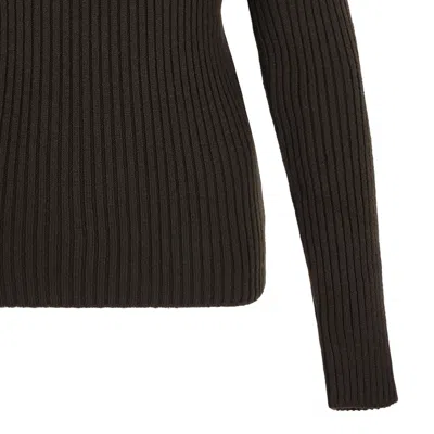 Max Mara Wool-cashmere Verde Muschio Sweater In Black