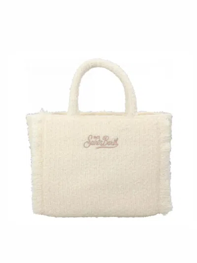 Mc2 Saint Barth "colette Tweed" Tote Bag In Neutral