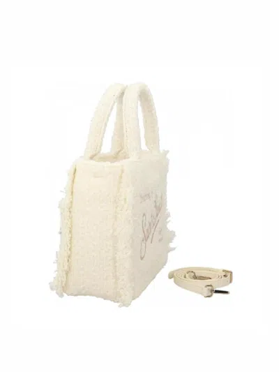 Mc2 Saint Barth "colette Tweed" Tote Bag In Neutral