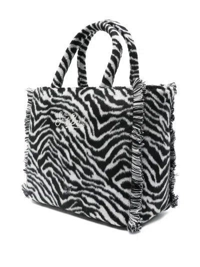Mc2 Saint Barth "colette" Felt Zebra Tote Bag In Multi