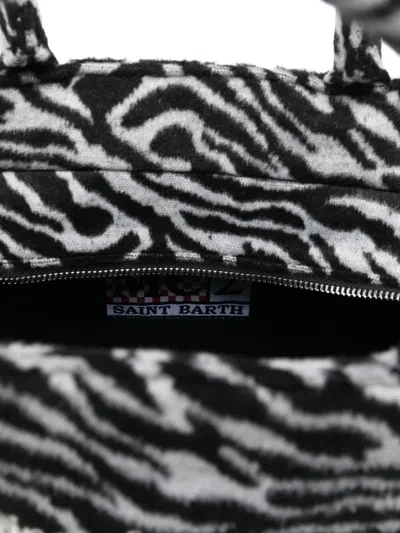 Mc2 Saint Barth "colette" Felt Zebra Tote Bag In Multi
