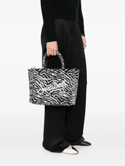 Mc2 Saint Barth "colette" Felt Zebra Tote Bag In Multi