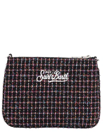 Mc2 Saint Barth Black Polyester Shoulder Bag In Multi