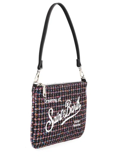 Mc2 Saint Barth Black Polyester Shoulder Bag In Multi