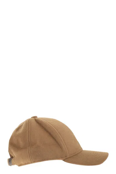 Mc2 Saint Barth Cap With Visor And Logo In Brown