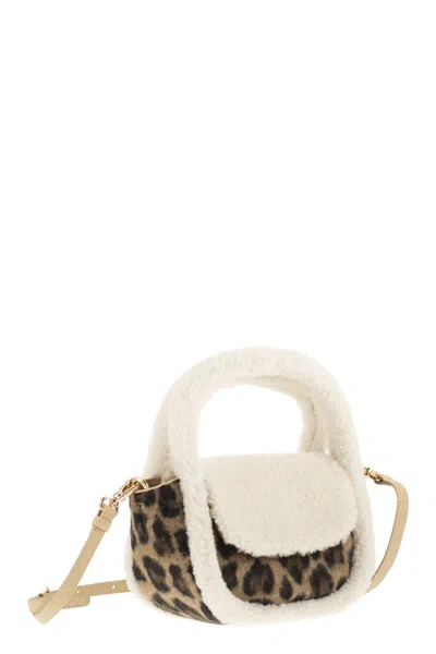 Mc2 Saint Barth Gilda Mutton - Mini Shearling Bag In Multi