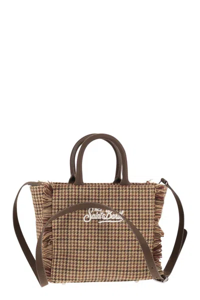 Mc2 Saint Barth Vanity Mini - Fabric Bag With Logo In Brown