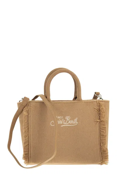 Mc2 Saint Barth Vanity Mini - Wool Blend Handbag In Nude