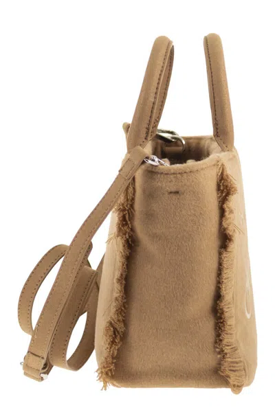 Mc2 Saint Barth Vanity Mini - Wool Blend Handbag In Nude