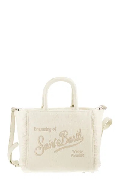 Mc2 Saint Barth Vanity Mini - Wool Blend Handbag In White