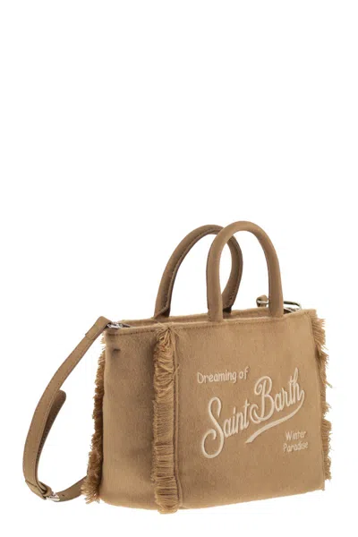 Mc2 Saint Barth Vanity Mini - Wool Blend Handbag In Nude