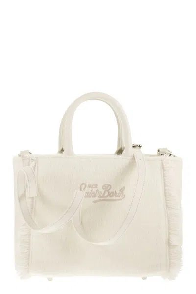 Mc2 Saint Barth Vanity Mini - Wool Blend Handbag In White