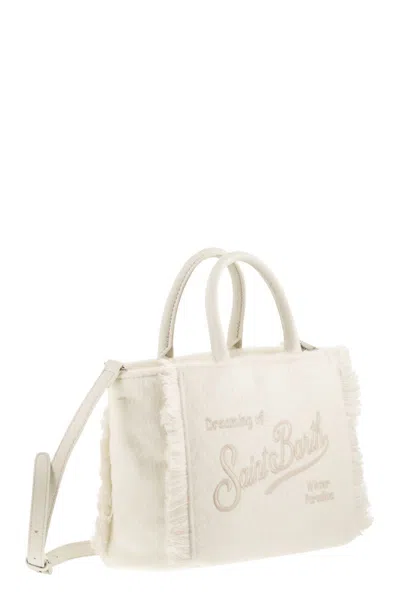 Mc2 Saint Barth Vanity Mini - Wool Blend Handbag In White